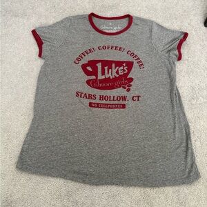Ripple Junction Gray and Red Gilmore Girls Tee